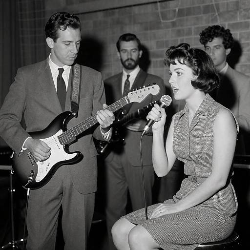 1950s Black-and-White Band Photograph
