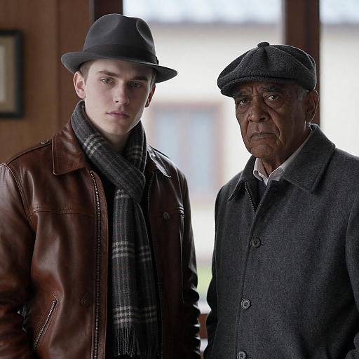 Indoor Portrait of Two Distinctive Men