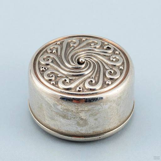 Shiny Silver Spiral Decorative Object