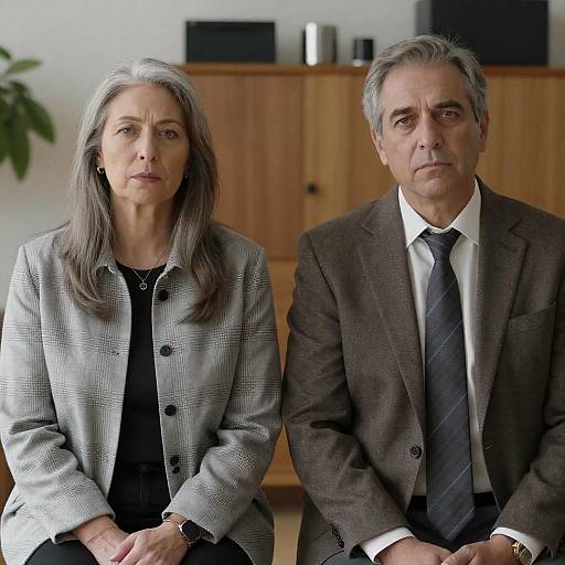 Serious Middle-Aged Couple Portrait