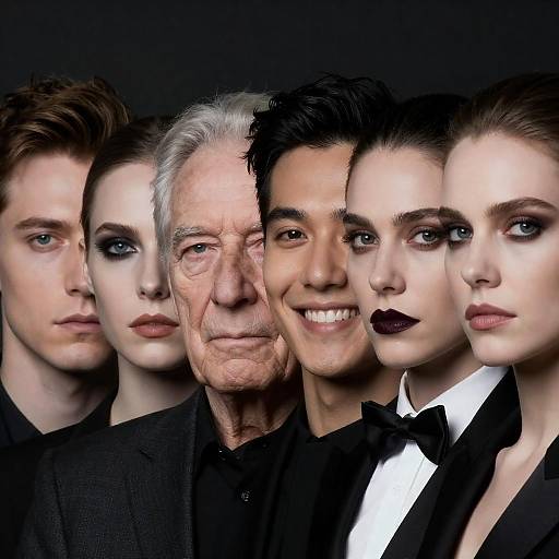 Group Portrait of Diverse Expressions