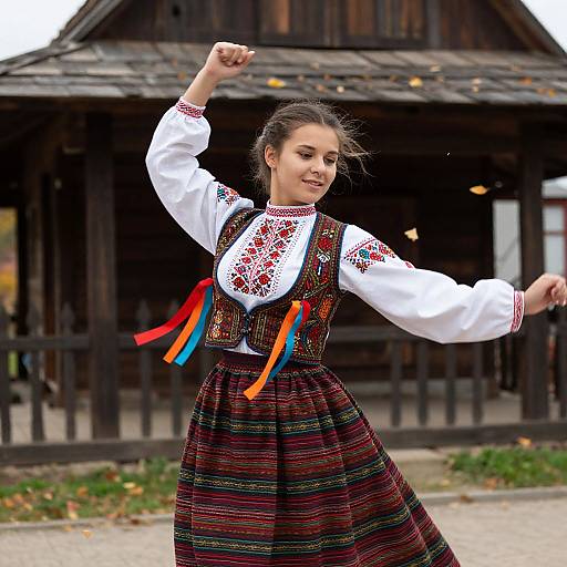 Energetic Polish Folk Dance Portrait