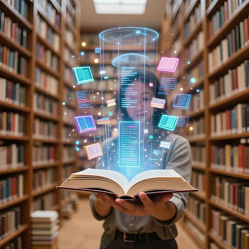 Futuristic Digital Library Visualization