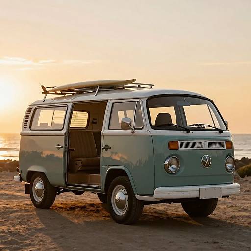 Sunset Kombi Adventure by the Sea