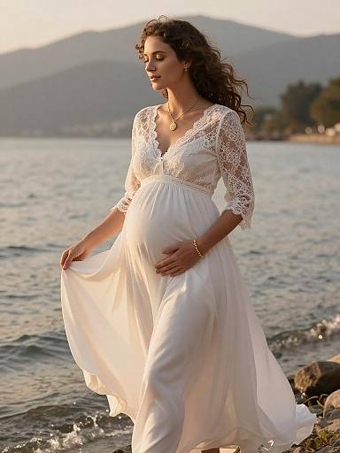 Golden Hour Maternity Fashion Portrait
