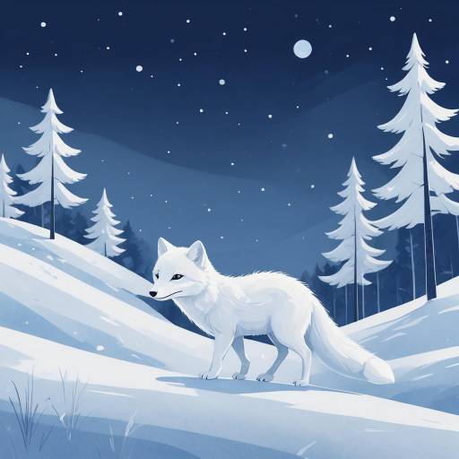 Charming Arctic Fox in Winter Wonderland