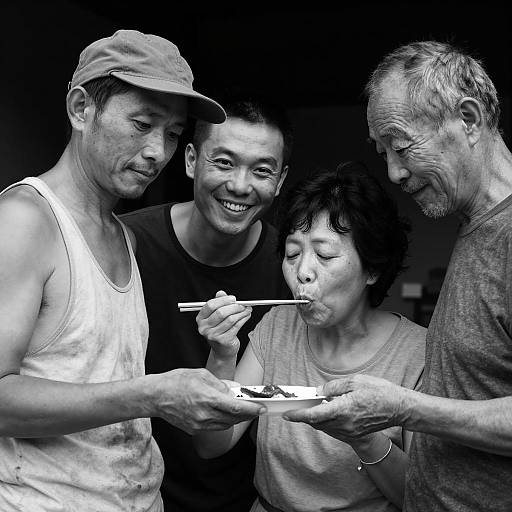 Intimate Encounter in Black and White