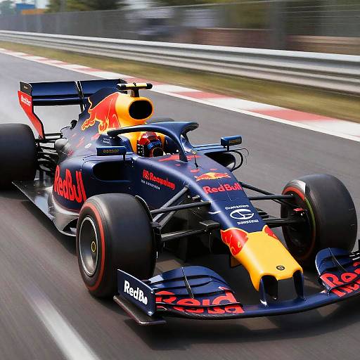 Exaggerated Red Bull F1 Concept Art