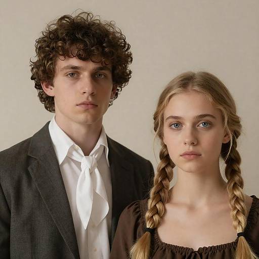 Serious Portrait of Young Couple