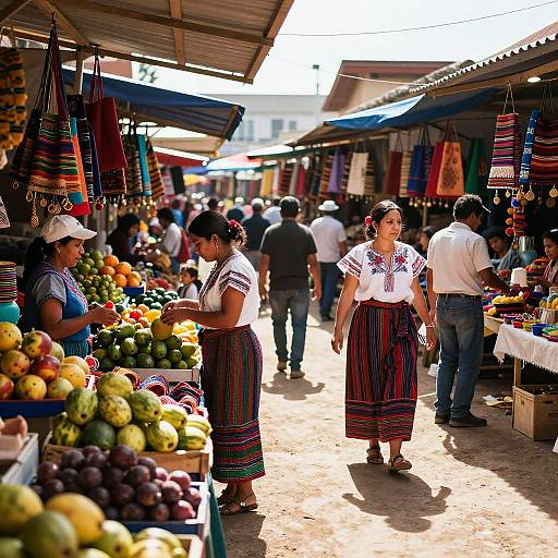 Vibrant Traditional Marketplace Scene