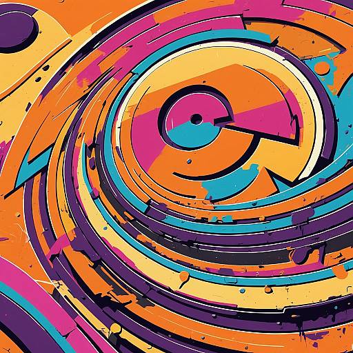 Scar in 70s Graffiti Closeup Illustration