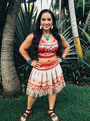 Adult Woman in Moana Costume Portrait