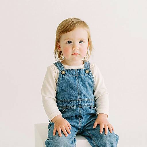 Pastel Studio Portrait of Toddler Girl