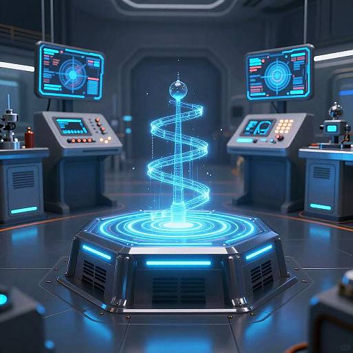 Futuristic Teleportation Pad Scene