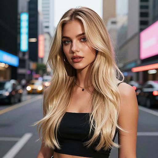 Blonde Fades Haircut in Neon City