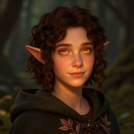 Magical Female Halfling Portrait