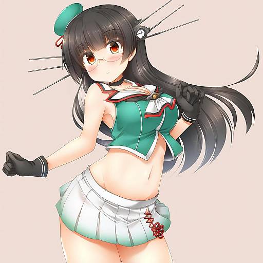 Illustration of Choukai kai ni (kancolle), kantai collection in the style of Marukyuu ameya