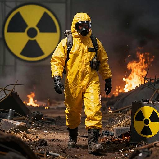Hazmat Soldier in Toxic Wasteland