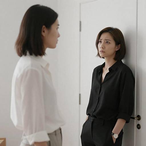 Two Women in a Minimalist Setting