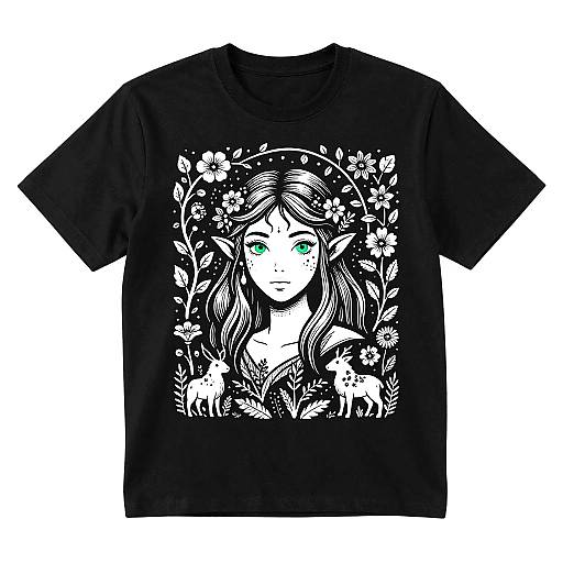 Mystical Forest Nymph T-Shirt Design