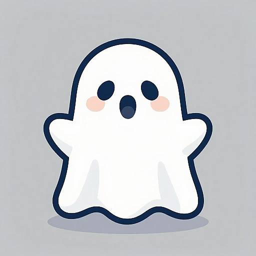 Playful Friendly Ghost Illustration