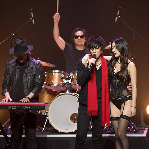 Dynamic Live Concert Performance Scene