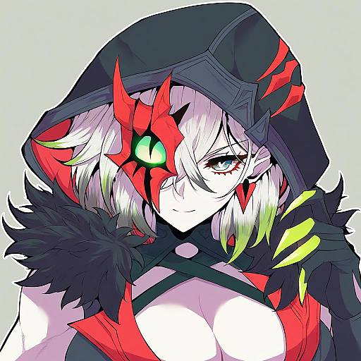 Illustration of Diabellstar the black witch, yu-gi-oh! in the style of Wakura (gcdan)