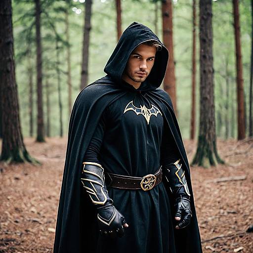Mysterious Male in Dark Costume