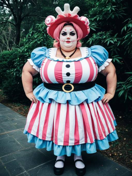 Woman in Charlotte Linlin Big Mom Cosplay Costume