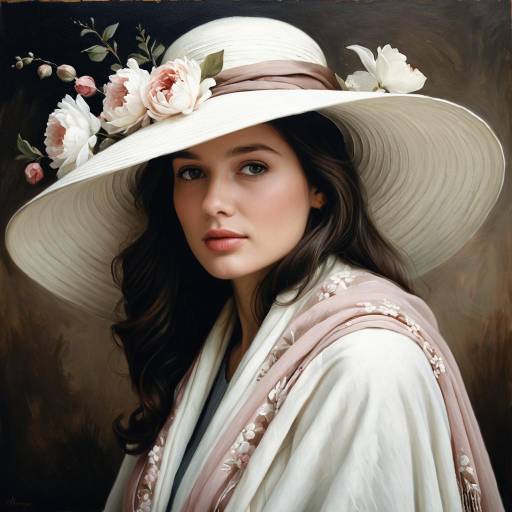 Elegant Woman in Romantic Realism