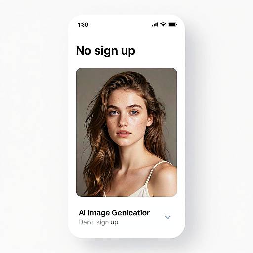 Minimalist AI Image Generator Interface