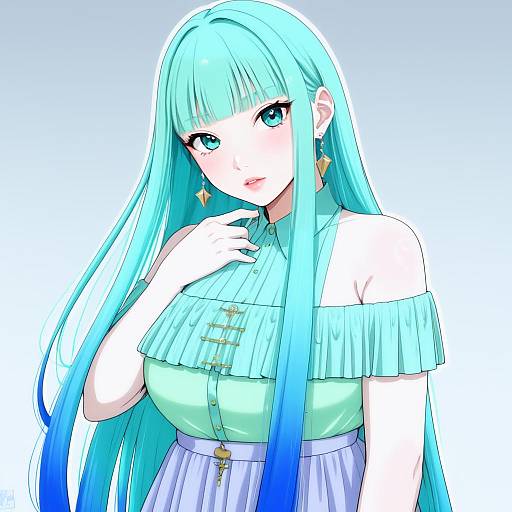 Illustration of Aizawa ema, vspo! in the style of Valefal coneri