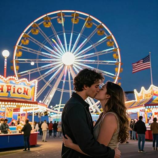 Romantic Kiss at Coney Island Carnival