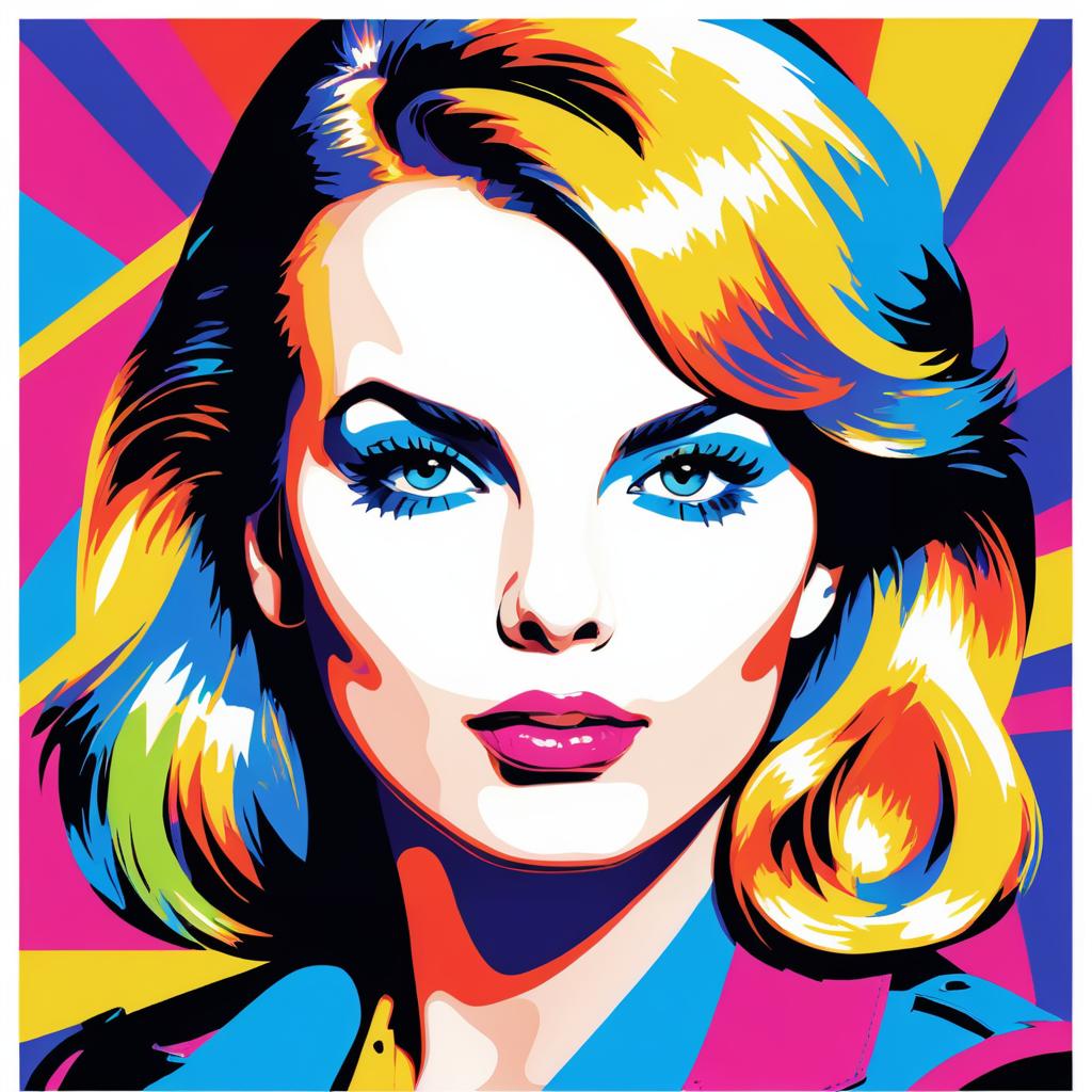 Vibrant Pop Art Portrait of Taylor Swift