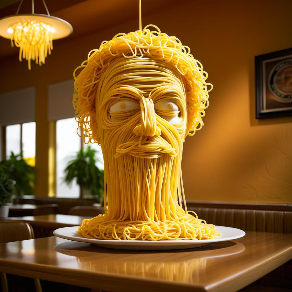 Spaghetti Sculpture in Casual Dining Scene