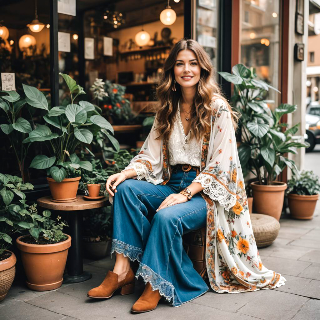 Whimsical 70s Bohemian Café Style