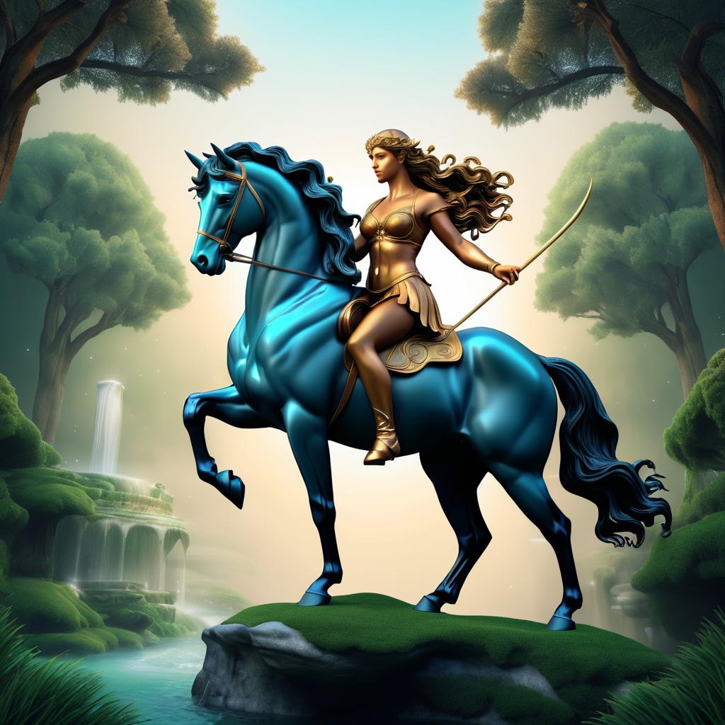 Wisdom Embodied: A Realistic Centaur Illustration