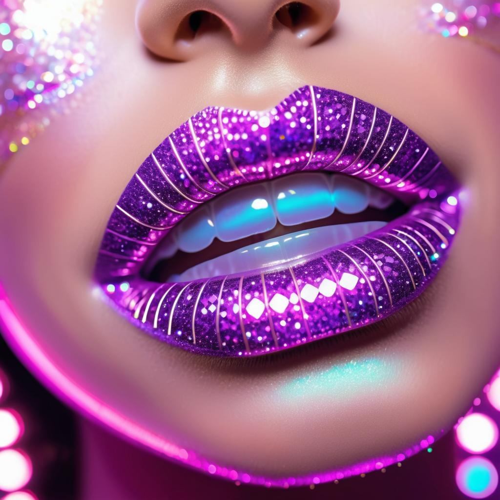 Glamorous Middle-Eastern Lips Close-Up