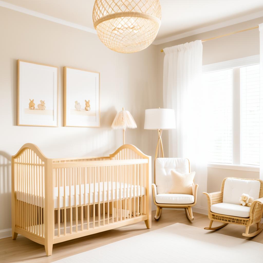 Serene Nursery in Luxurious Film Style