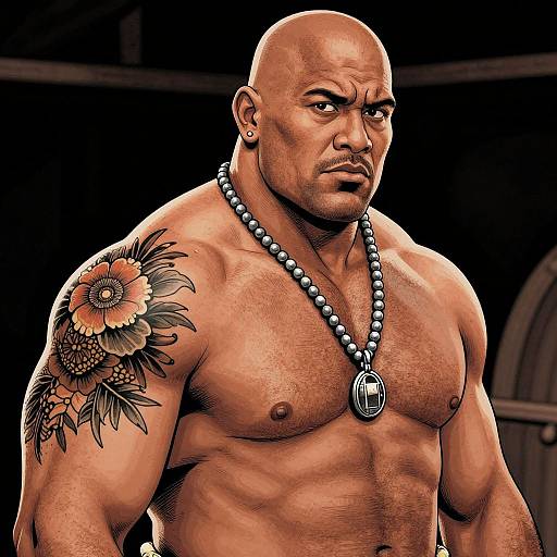 Muscular Samoan Man Graphic Novel