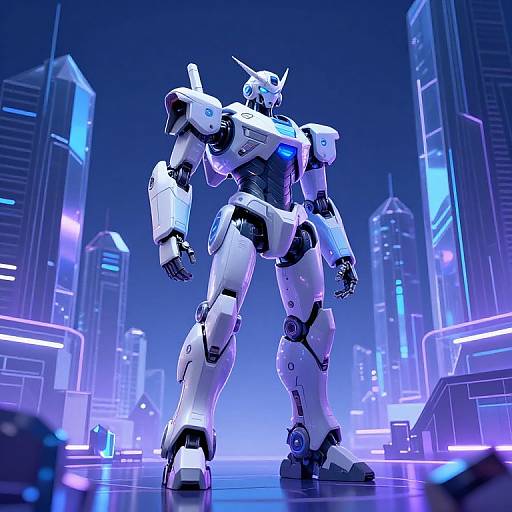 Futuristic Damacy Robot Guardian