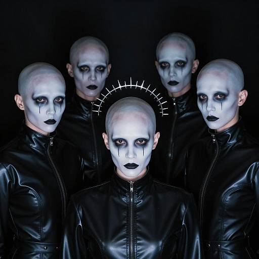 Mysterious Figures in Shiny Latex Attire