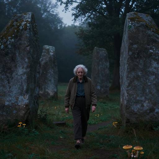 Twilight Forest Wanderer in Vintage Attire