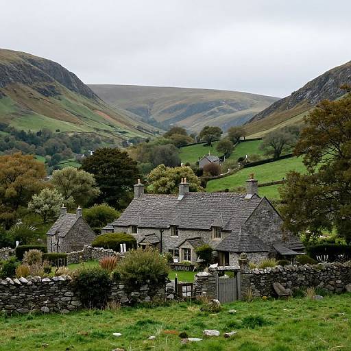 Serene Welsh Valley Stone Cottages