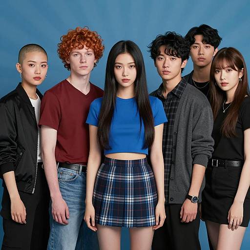 Vibrant Group Portrait with Unique Styles