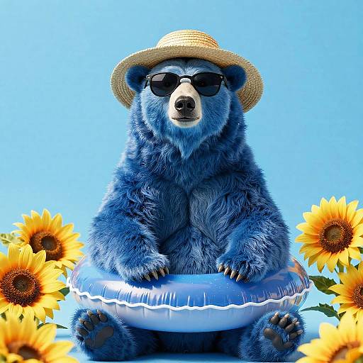 Majestic Himalayan Blue Bear Relaxing