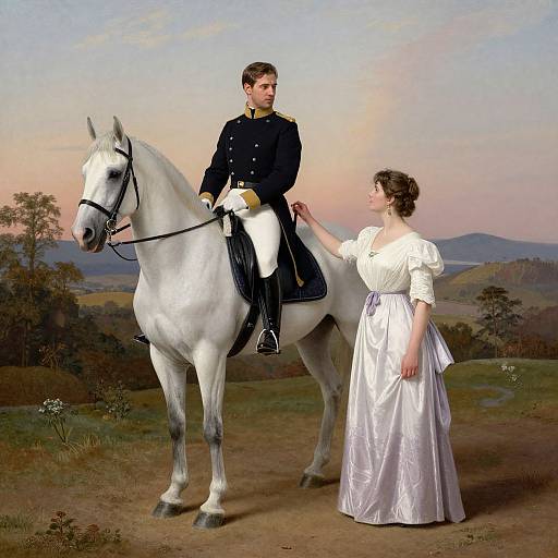 Victorian Military Portrait on Horseback