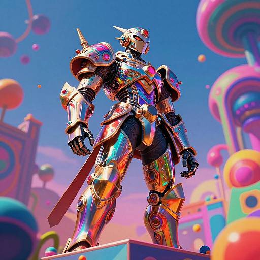 Psychedelic Futuristic Anime Armor