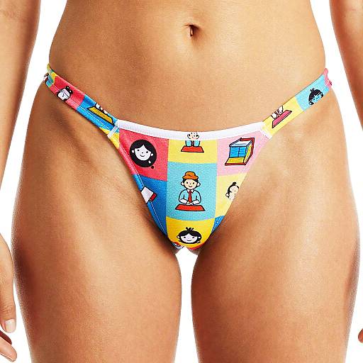 Quirky Teacher-Themed Patterned Thong