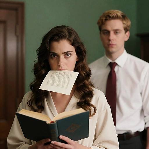 Intense Gaze: Portrait of Two People